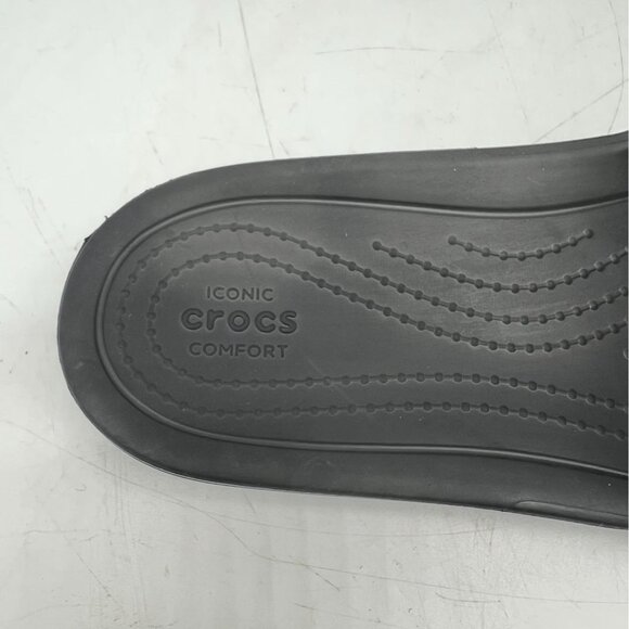 Crocs Sloane Embellished Slide Sandals Size 6W Black Studded Casual Comfort - Picture 2 of 9